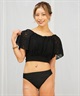 Beach Queen ビーチクイーン  3点セット ジャガード 水着 レディース 403570(BLK-7)