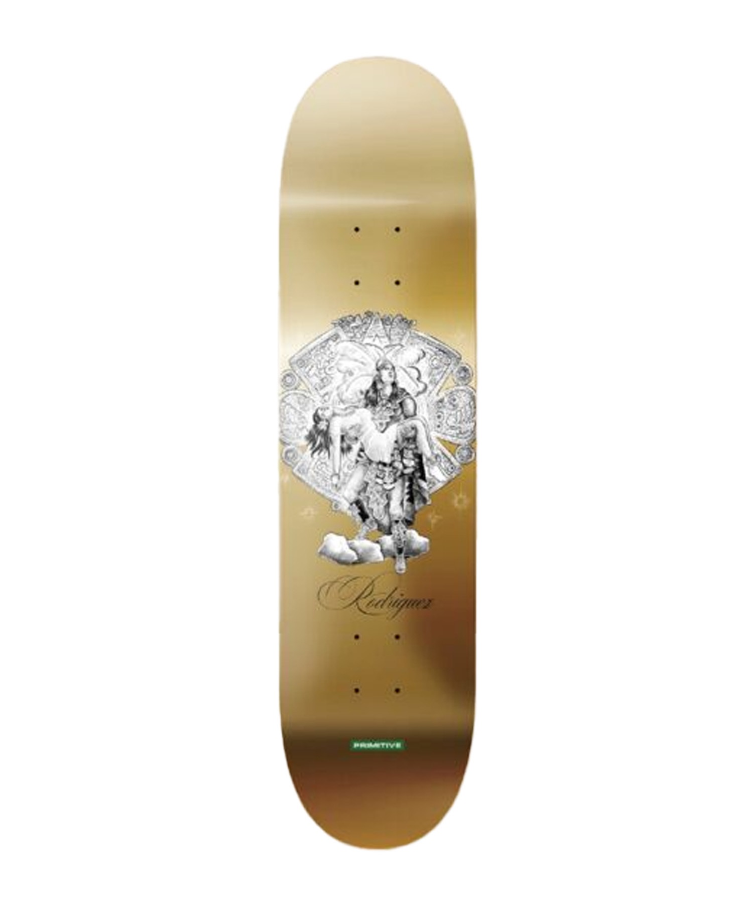 PRIMITIVE プリミティブ スケートボード デッキ 8.0inch RODRIGUEZ WARRIOR ムラサキスポーツ(GLD-8inch)