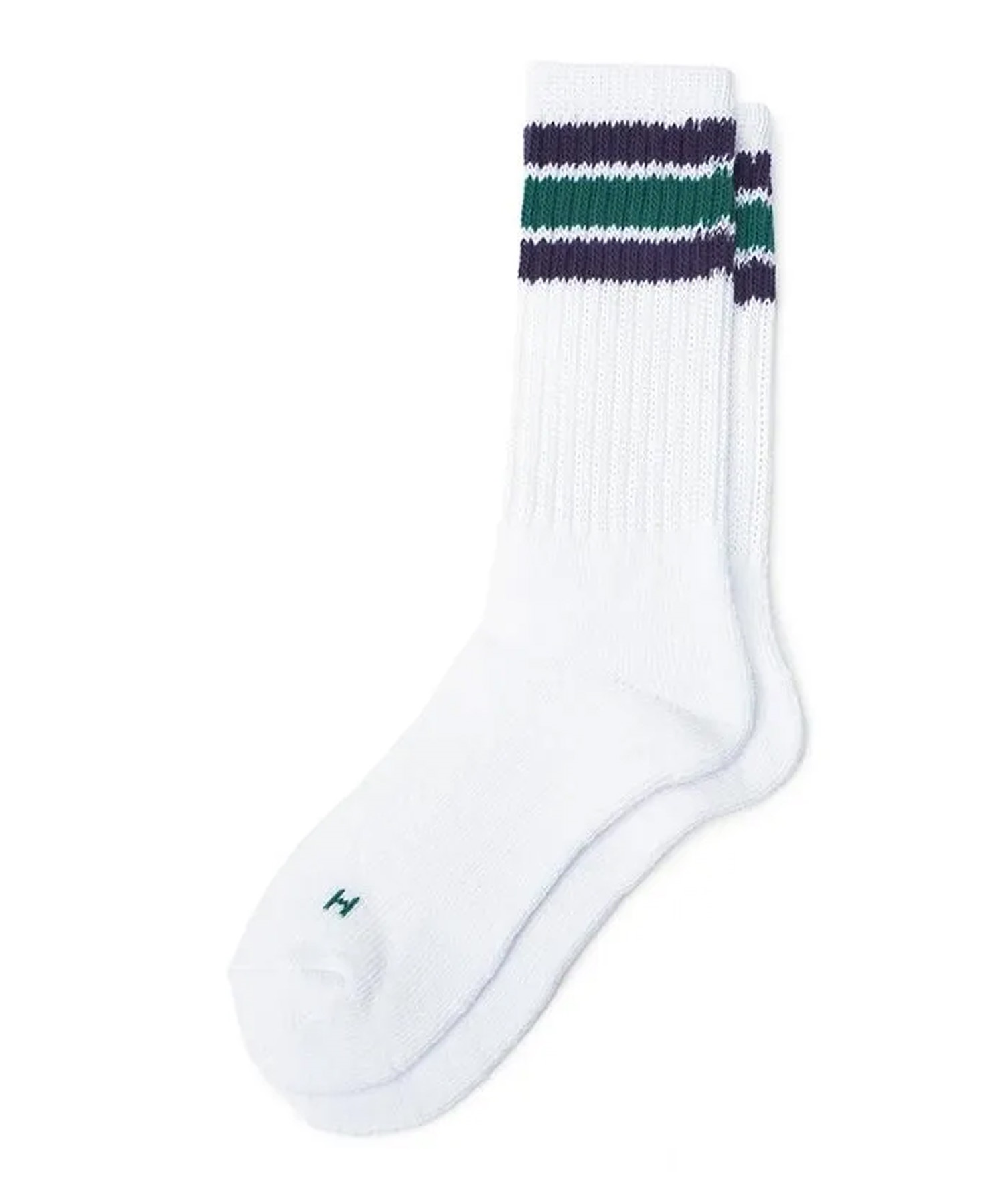 Healthknit ヘルスニット ソックス 靴下 3足組 配色3本ラインクルー 3P
