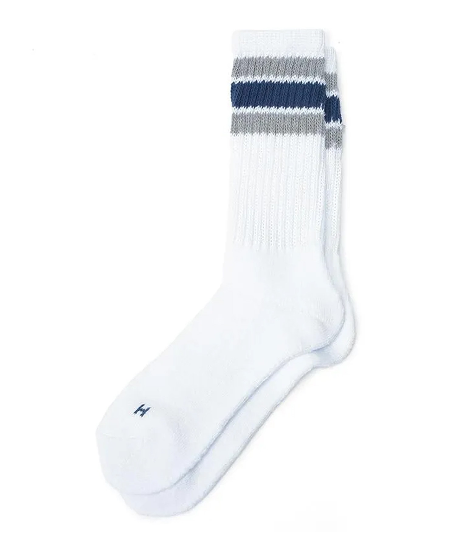 Healthknit ヘルスニット ソックス 靴下 3足組 配色3本ラインクルー 3P