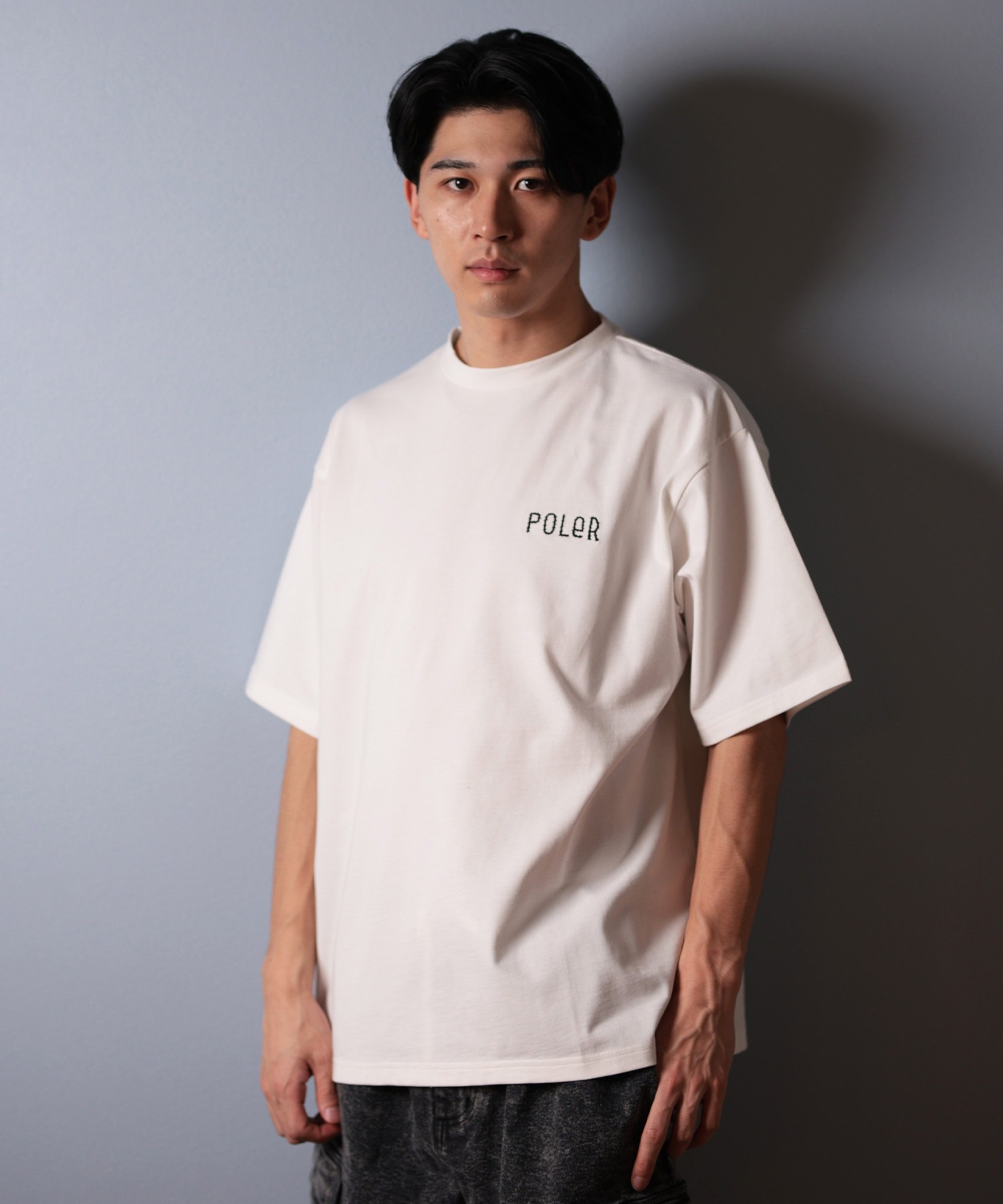 V　Tシャツ POLER ポーラー 半袖 Tシャツ メンズ ビッグシルエット 吸湿速乾