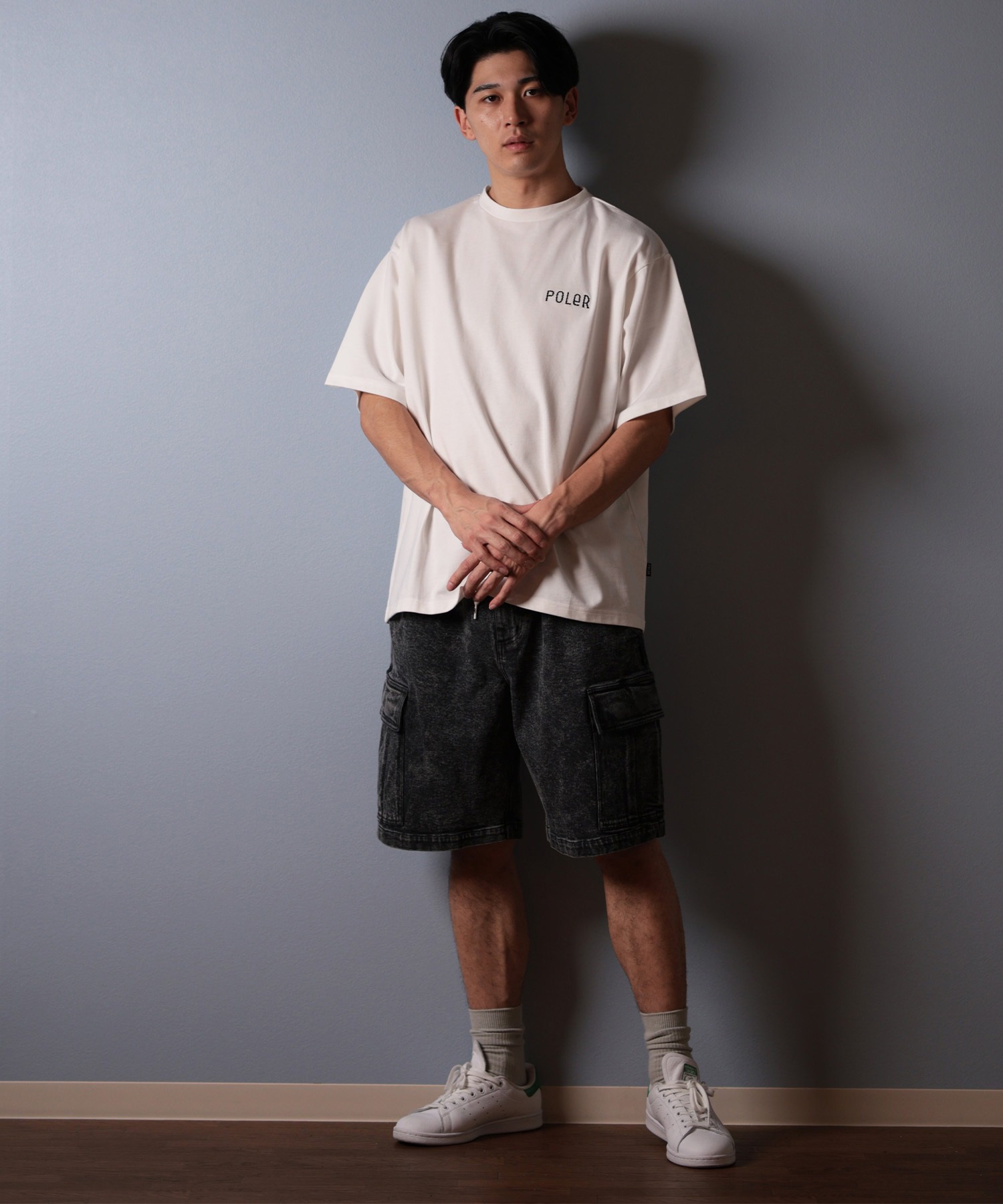 V　Tシャツ POLER ポーラー 半袖 Tシャツ メンズ ビッグシルエット 吸湿速乾