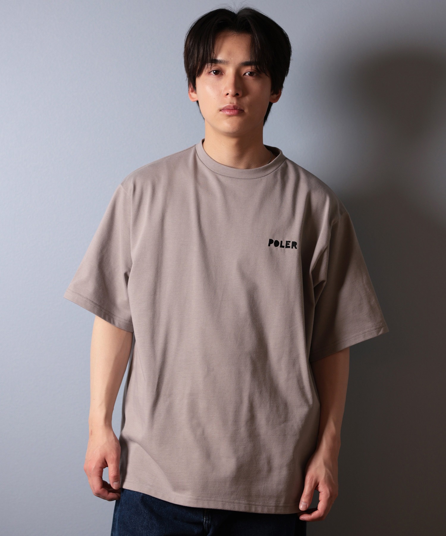 POLER ポーラー 半袖 Tシャツ メンズ ビッグシルエット 吸湿速乾 259MCV0017 ムラサキスポーツ限定(BLACK-M)
