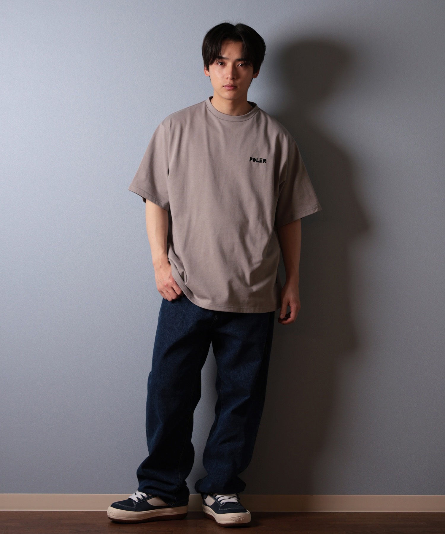 POLER ポーラー 半袖 Tシャツ メンズ ビッグシルエット 吸湿速乾 259MCV0017 ムラサキスポーツ限定(BLACK-M)