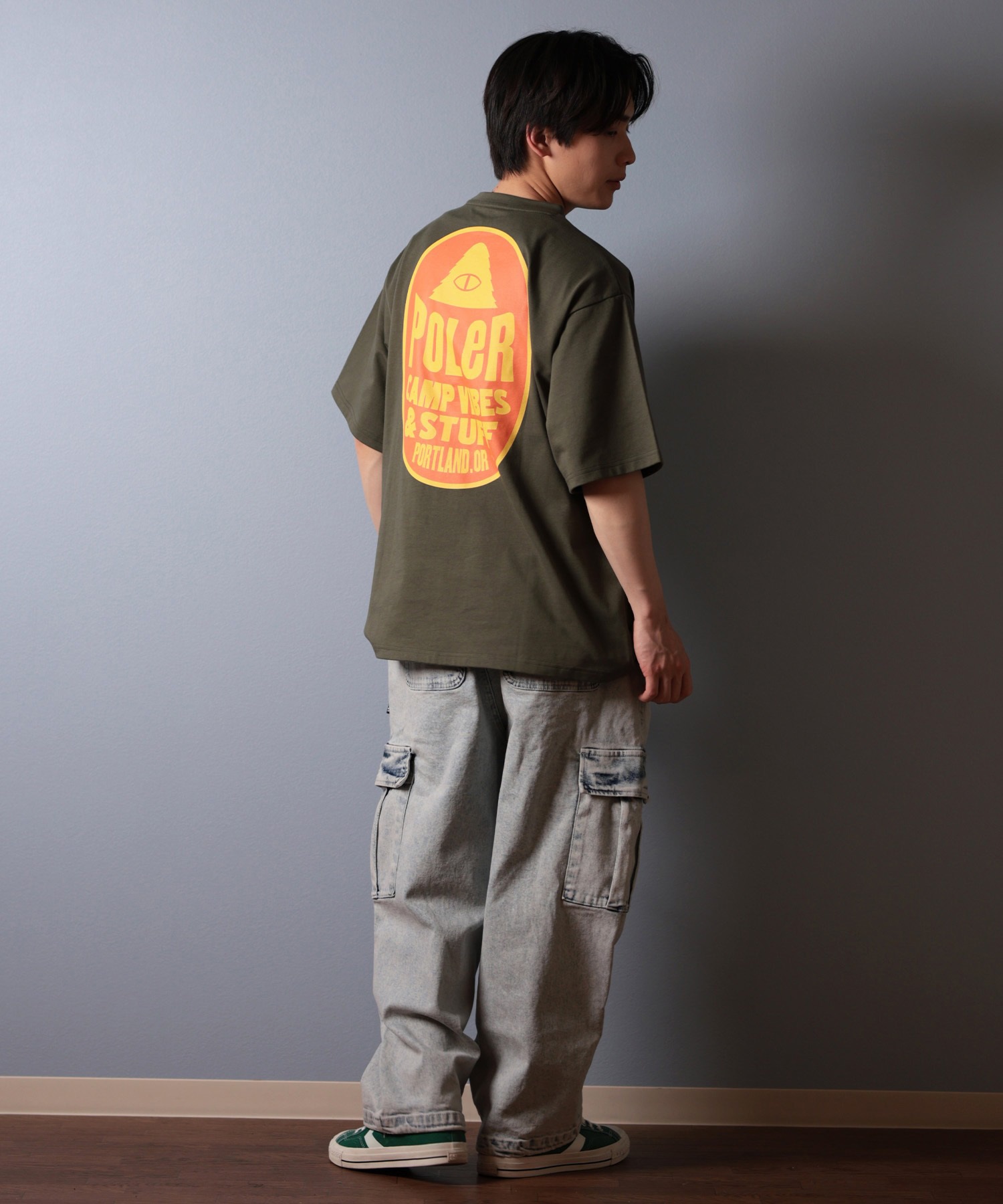 POLER ポーラー 半袖 Tシャツ メンズ バックプリント 吸湿速乾