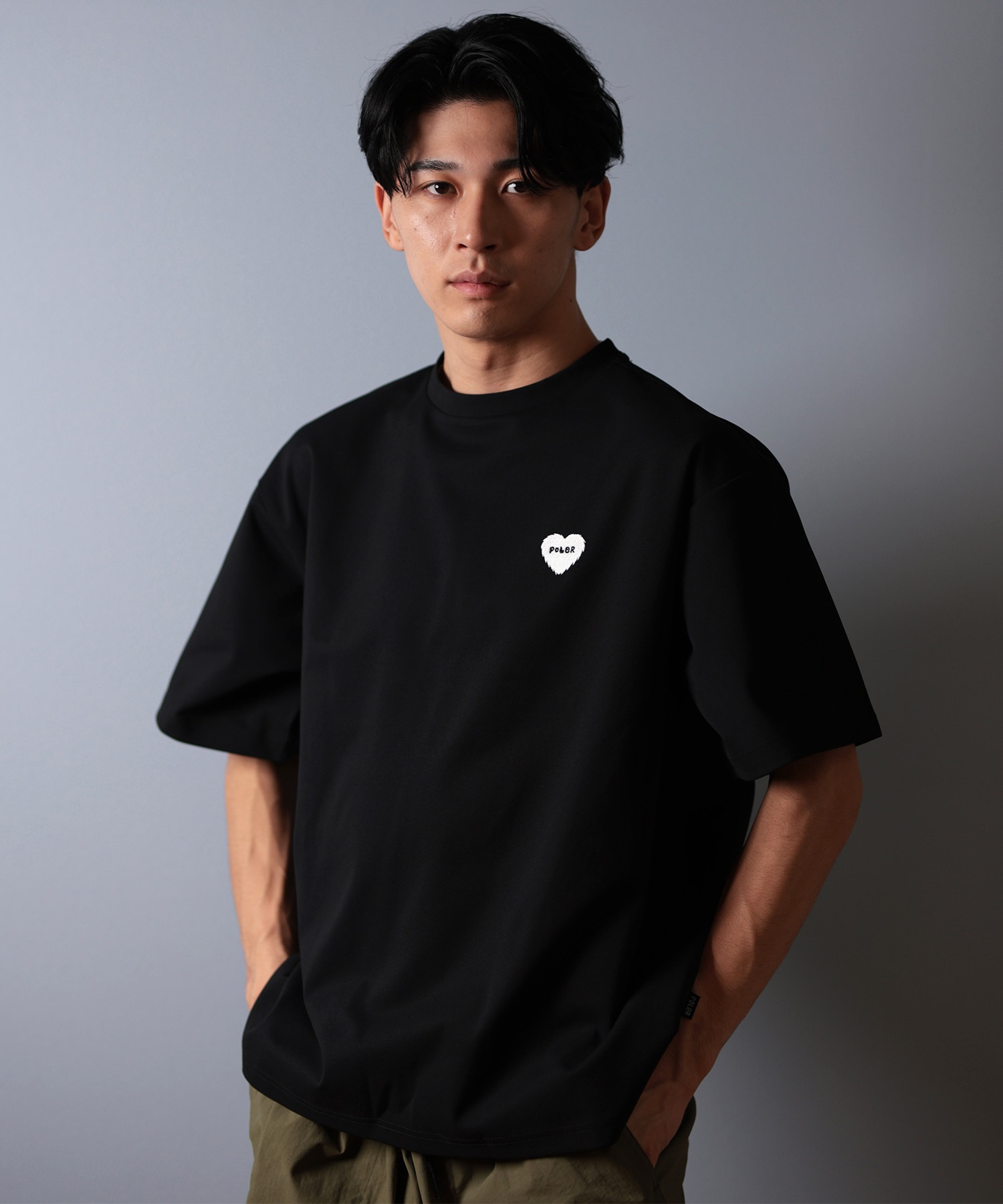 POLER ポーラー 水着 ラッシュガード 半袖 Tシャツ メンズ バックプリント 水陸両用 UVカット 259MCV0020 ムラサキスポーツ限定(WHT-M)