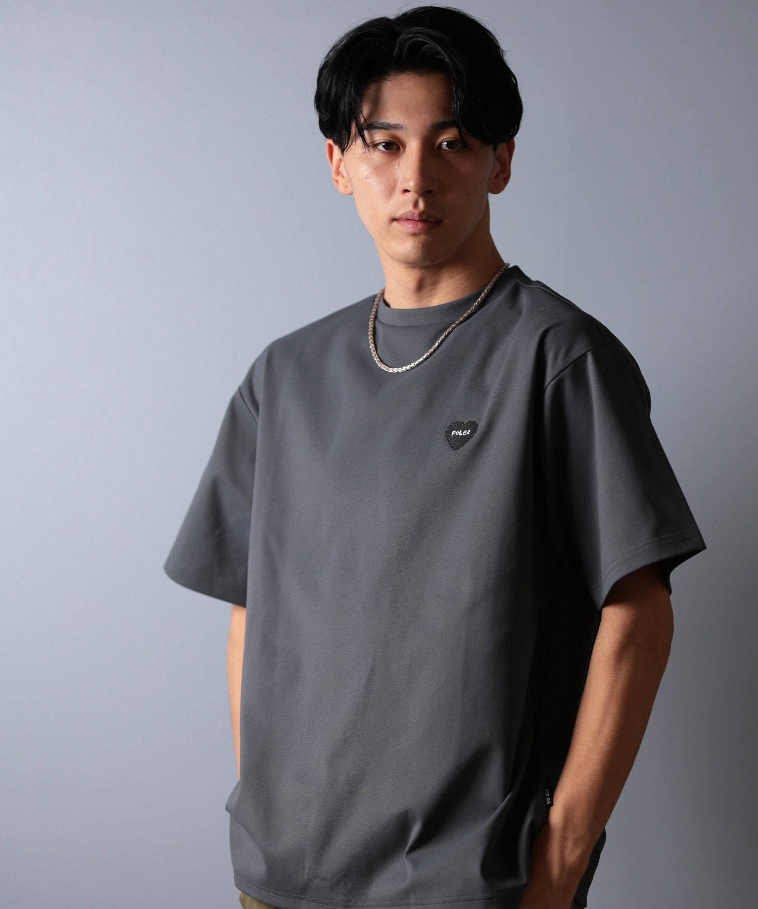 POLER ポーラー 水着 ラッシュガード 半袖 Tシャツ メンズ バックプリント 水陸両用 UVカット 259MCV0020 ムラサキスポーツ限定(WHT-M)