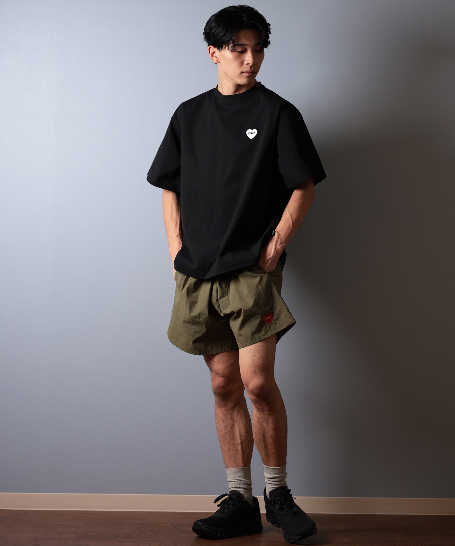 POLER ポーラー 水着 ラッシュガード 半袖 Tシャツ メンズ バックプリント 水陸両用 UVカット 259MCV0020 ムラサキスポーツ限定(WHT-M)