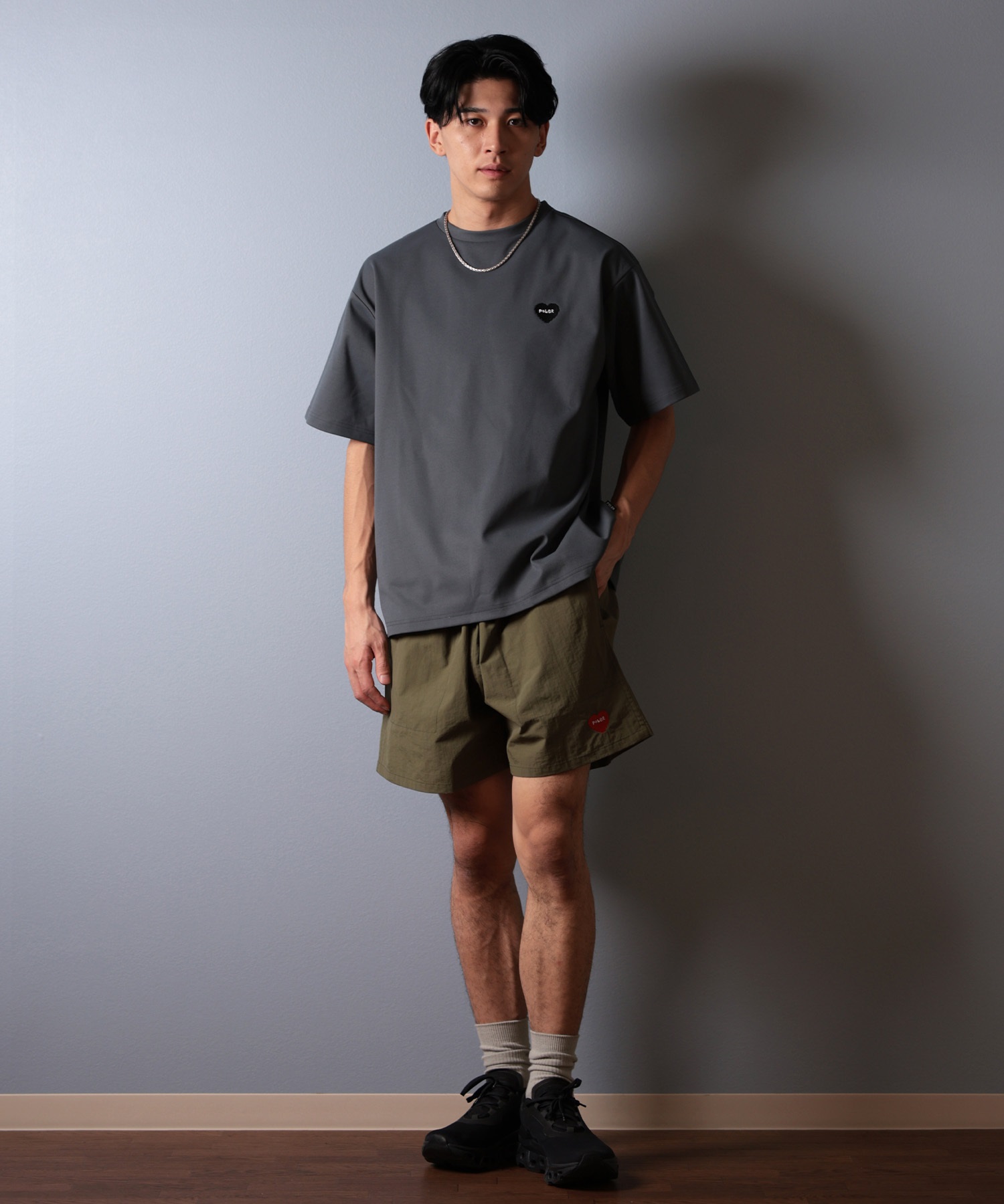 POLER ポーラー 水着 ラッシュガード 半袖 Tシャツ メンズ バックプリント 水陸両用 UVカット 259MCV0020 ムラサキスポーツ限定(WHT-M)