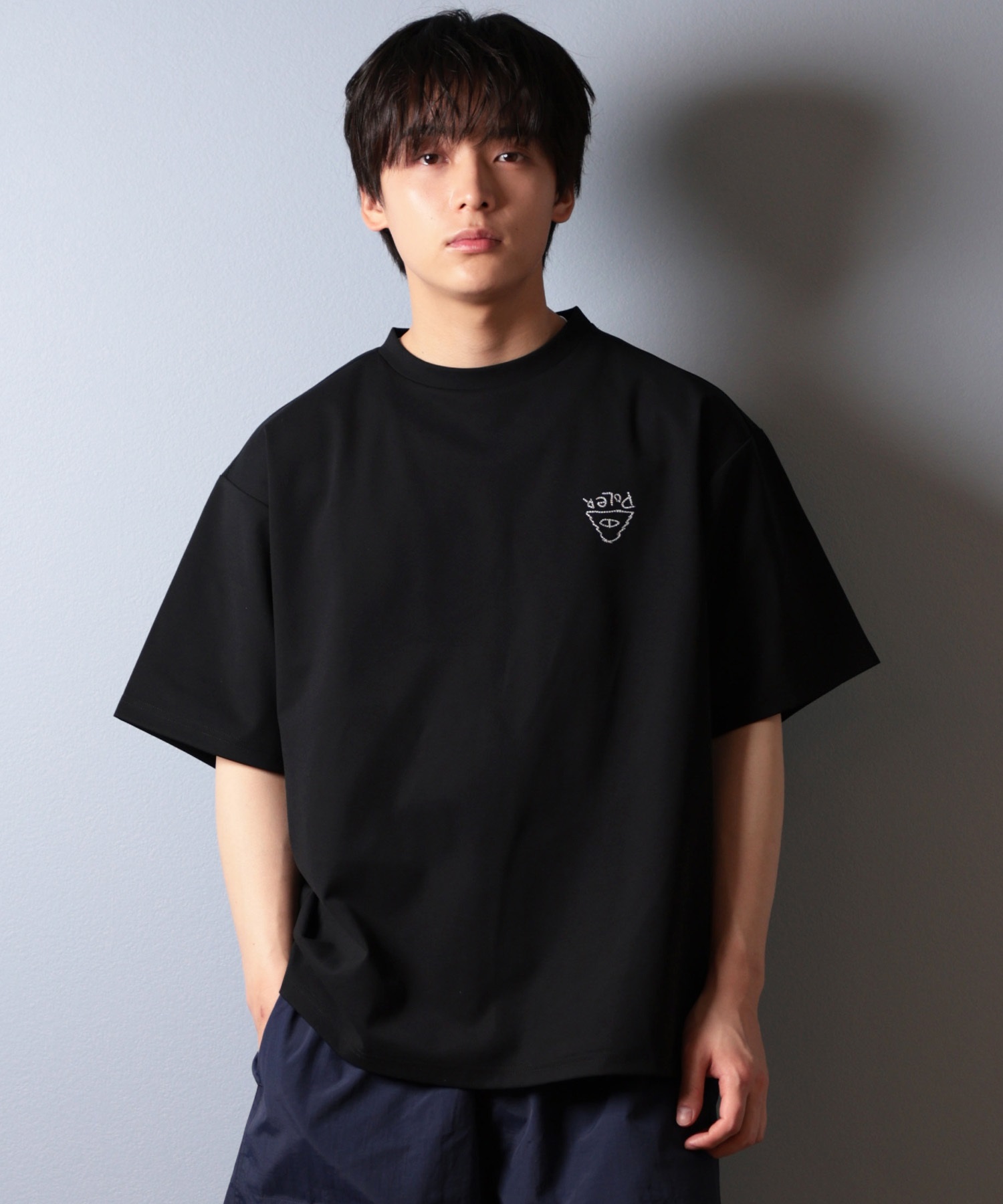 POLER ポーラー 水着 ラッシュガード 半袖 Tシャツ メンズ バックプリント 水陸両用 UVカット 259MCV0021 ムラサキスポーツ限定(WHT-M)