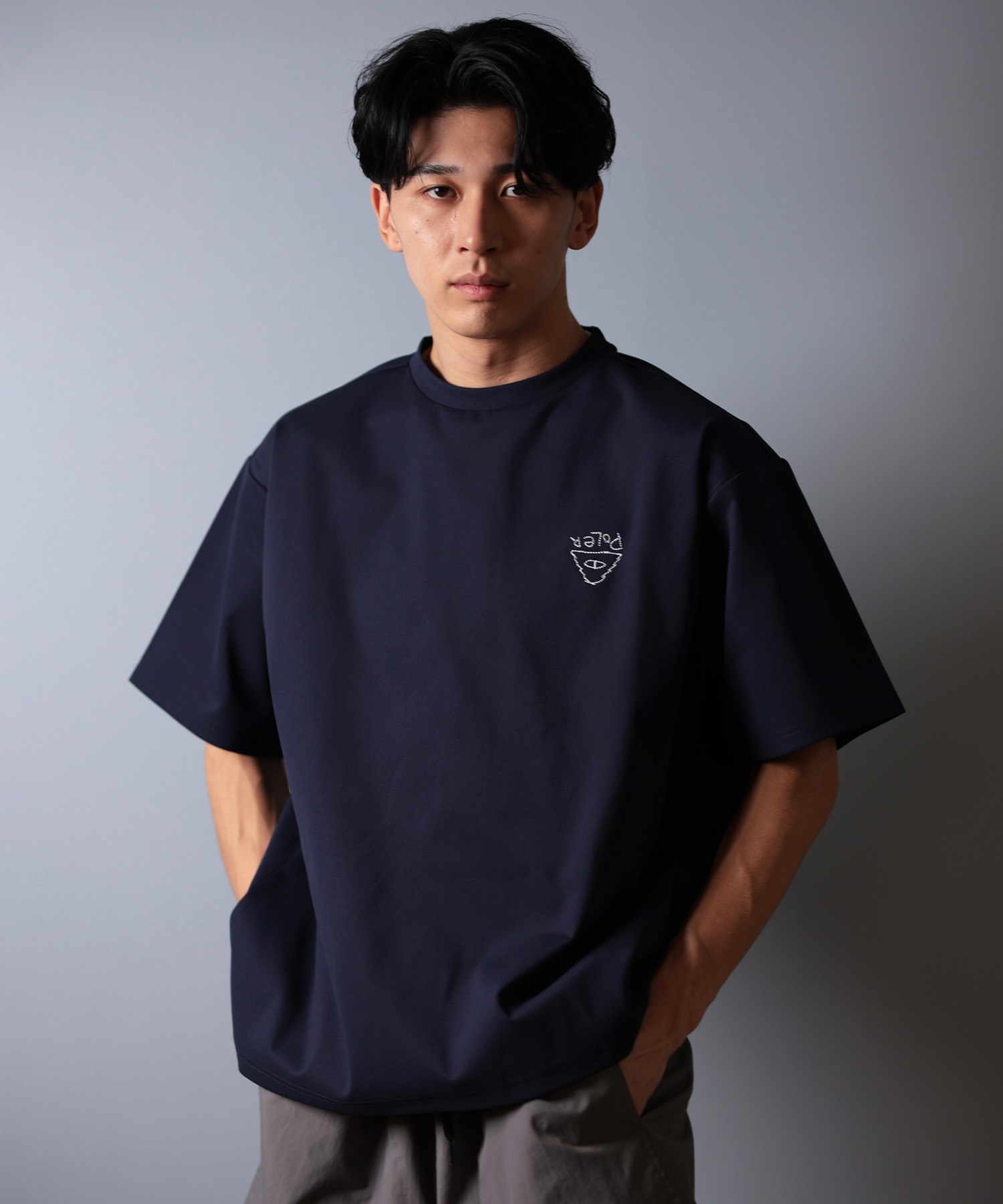POLER ポーラー 水着 ラッシュガード 半袖 Tシャツ メンズ バックプリント 水陸両用 UVカット 259MCV0021 ムラサキスポーツ限定(WHT-M)