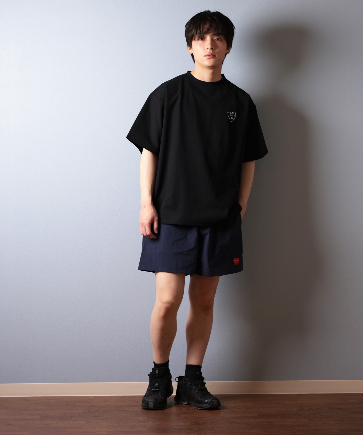 POLER ポーラー 水着 ラッシュガード 半袖 Tシャツ メンズ バックプリント 水陸両用 UVカット 259MCV0021 ムラサキスポーツ限定(WHT-M)