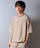 POLER ポーラー 水着 ラッシュガード 半袖 Tシャツ メンズ ワンポイント ロゴ 水陸両用 UVカット セットアップ対応 259MCV0023 ムラサキスポーツ限定(BLK-M)