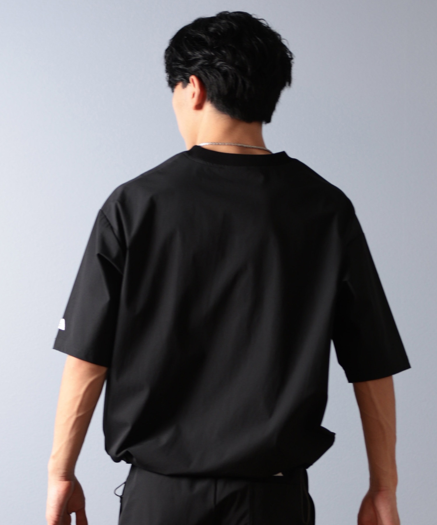 POLER ポーラー 水着 ラッシュガード 半袖 Tシャツ メンズ ワンポイント ロゴ 水陸両用 UVカット セットアップ対応 259MCV0023 ムラサキスポーツ限定(BLK-M)
