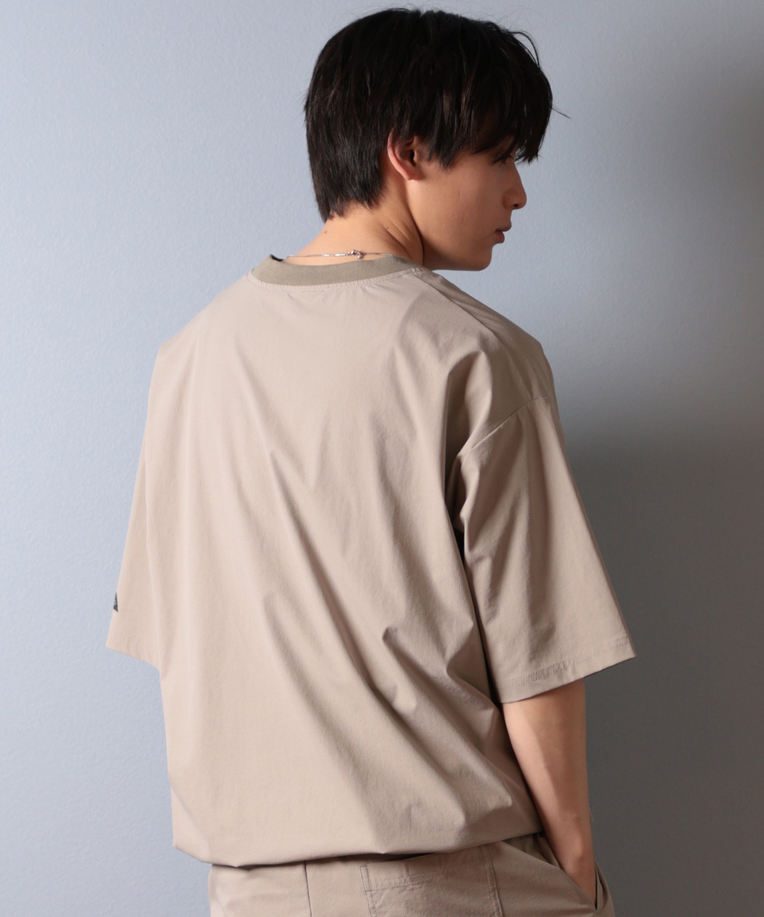 POLER ポーラー 水着 ラッシュガード 半袖 Tシャツ メンズ ワンポイント ロゴ 水陸両用 UVカット セットアップ対応 259MCV0023 ムラサキスポーツ限定(BLK-M)