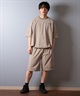 POLER ポーラー 水着 ラッシュガード 半袖 Tシャツ メンズ ワンポイント ロゴ 水陸両用 UVカット セットアップ対応 259MCV0023 ムラサキスポーツ限定(BLK-M)