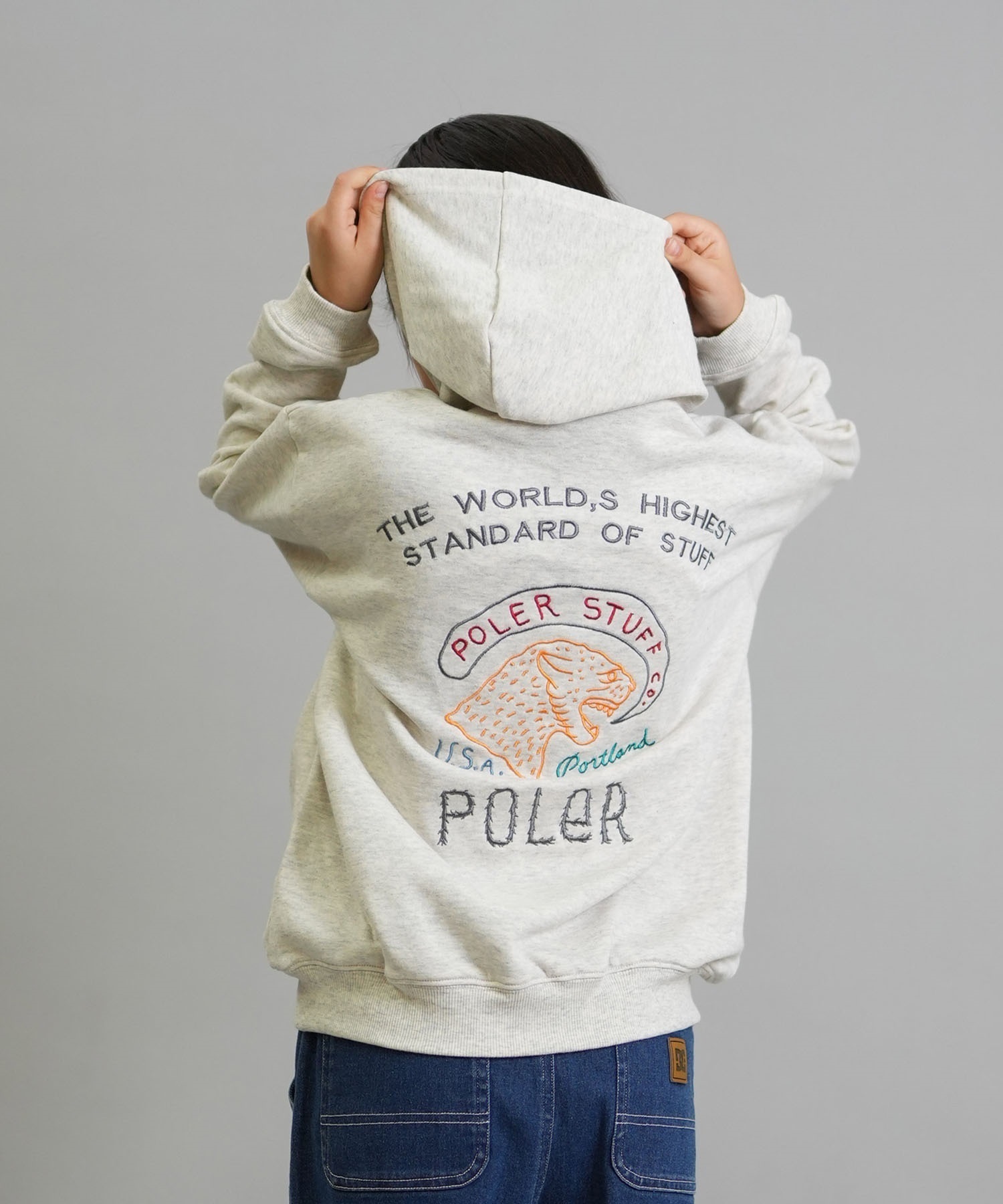 POLER ポーラー プルオーバー パーカー キッズ ジュニア 子供 刺繍