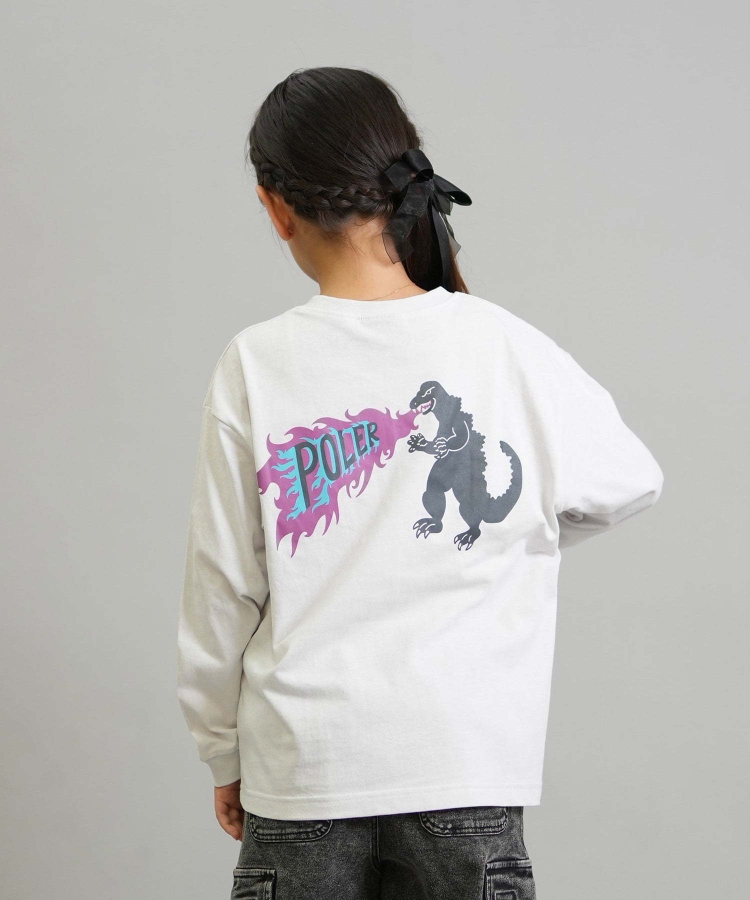 POLER ポーラー 長袖 Tシャツ ロンT キッズ ジュニア 子供 バック