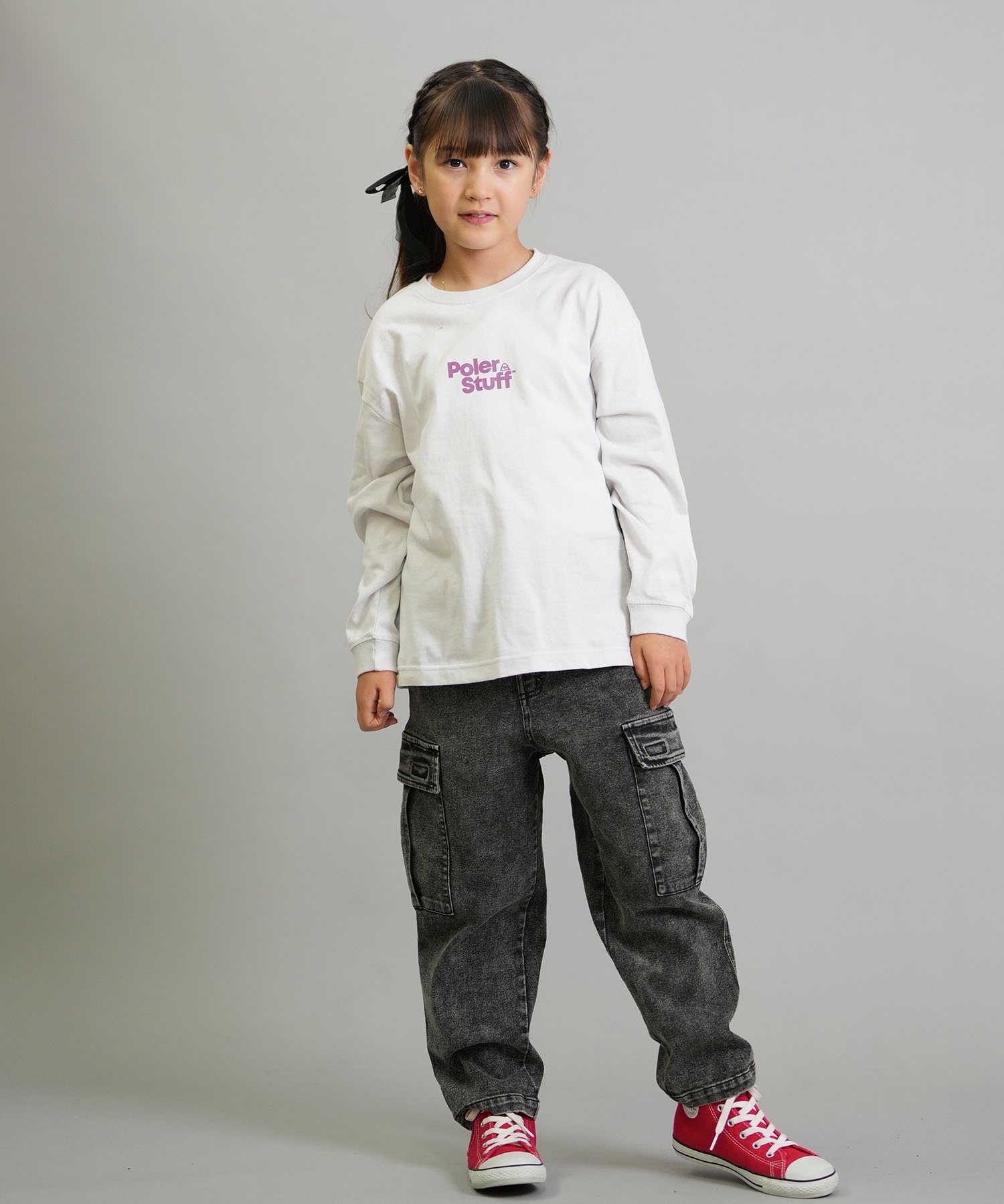 POLER ポーラー 長袖 Tシャツ ロンT キッズ ジュニア 子供 バック