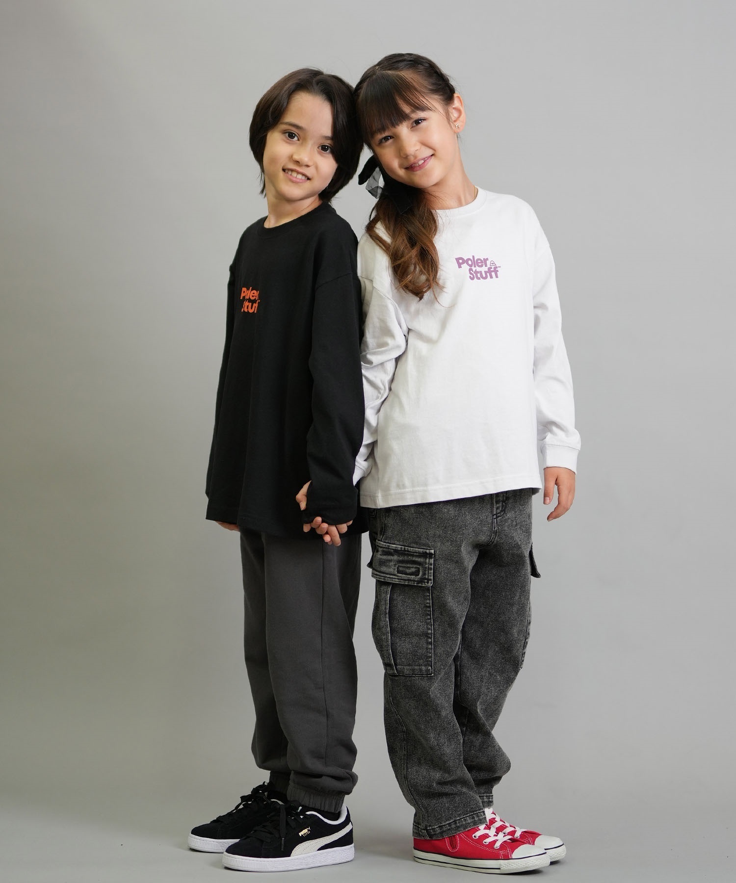 POLER ポーラー 長袖 Tシャツ ロンT キッズ ジュニア 子供 バック