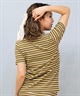 Ungrid アングリッド 水着 レディース ラッシュガード 半袖 Tシャツ ボーダー柄 水陸両用 UVカット 250301(BK-M)