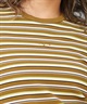 Ungrid アングリッド 水着 レディース ラッシュガード 半袖 Tシャツ ボーダー柄 水陸両用 UVカット 250301(BK-M)