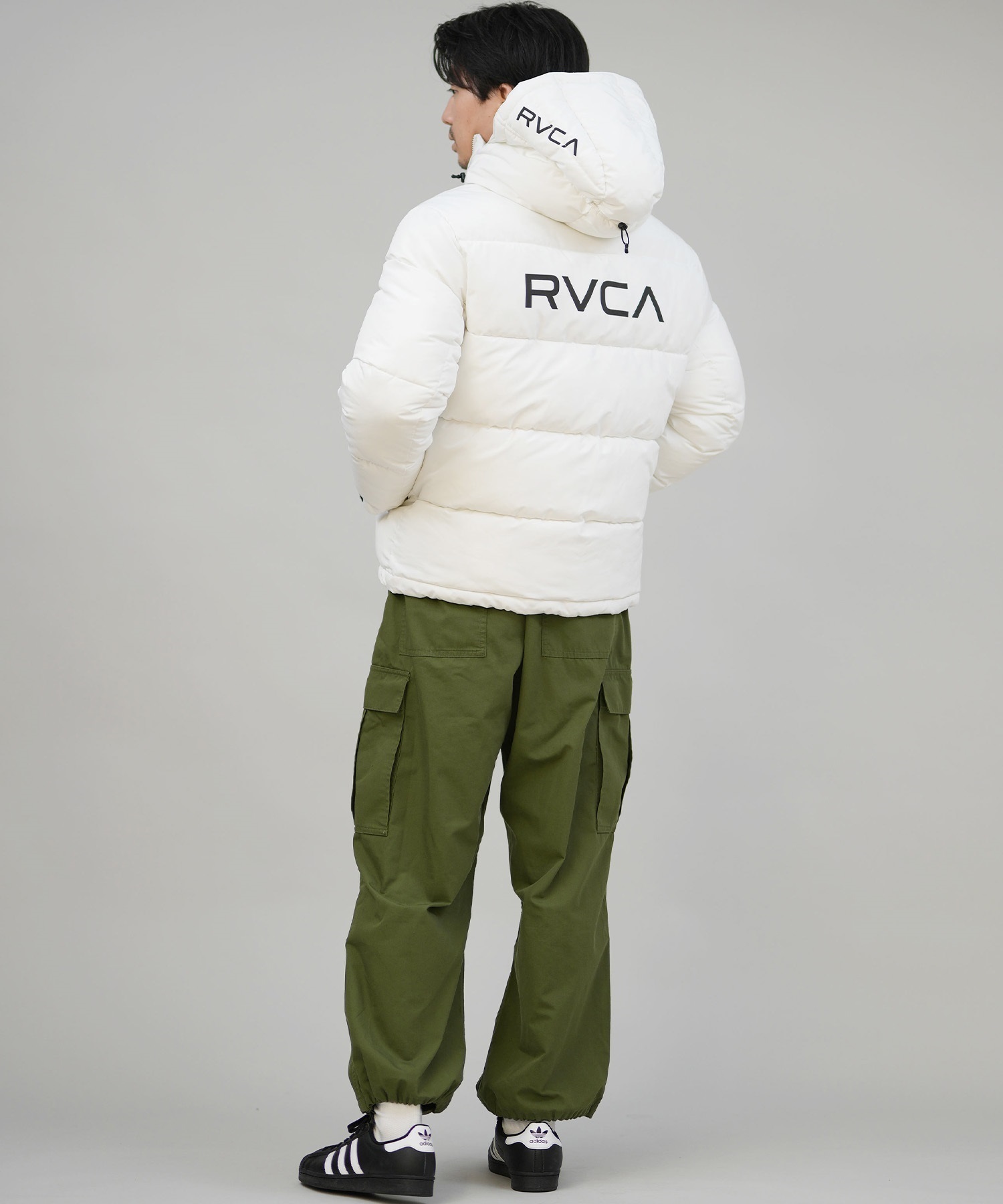 RVCA ルーカ ダウン ジャケット メンズ シンプル バックプリント 中綿