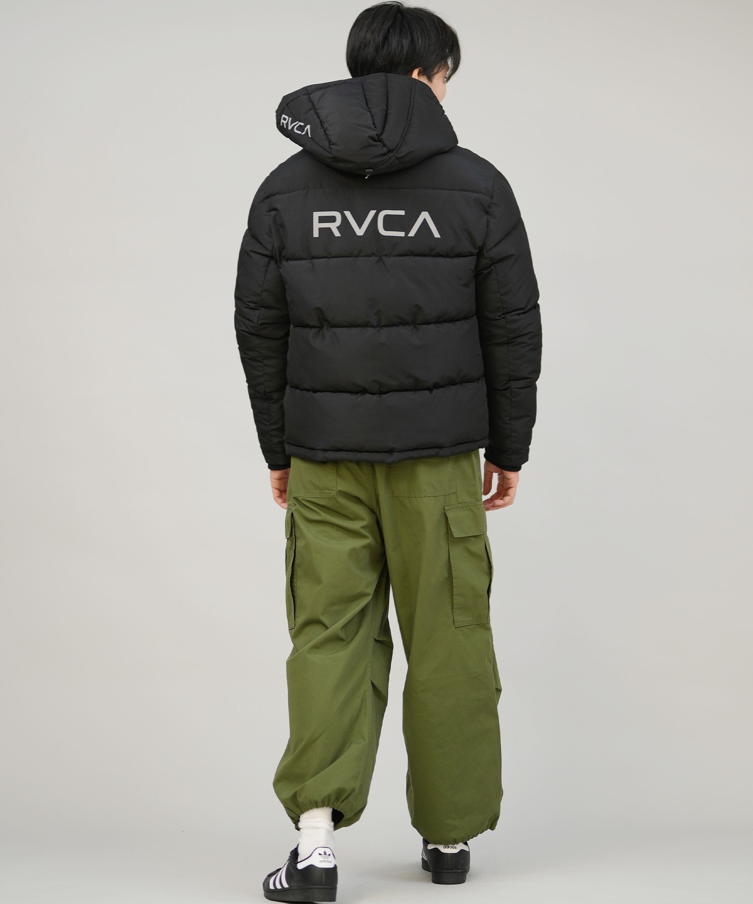 RVCA ルーカ ダウン ジャケット メンズ シンプル バックプリント 中綿