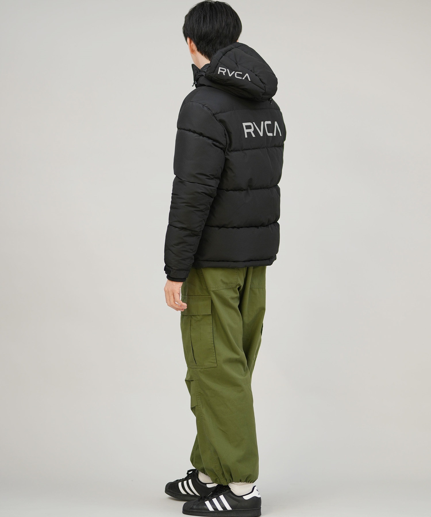 RVCA ルーカ ダウン ジャケット メンズ シンプル バックプリント 中綿