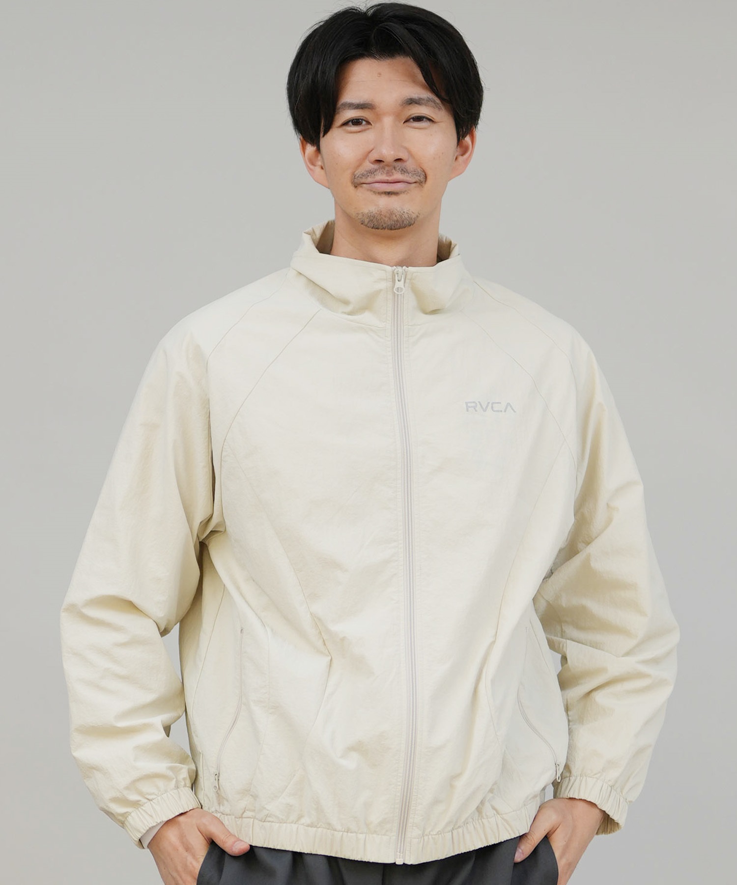 RVCA ルーカ ナイロン ジャケット メンズ シンプル ロゴ MIL NYLON JACKET BF042-755(BLK-M)