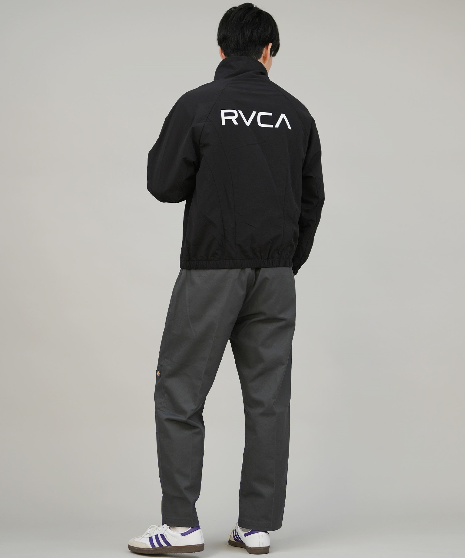 RVCA ルーカ ナイロン ジャケット メンズ シンプル ロゴ MIL NYLON JACKET BF042-755(BLK-M)