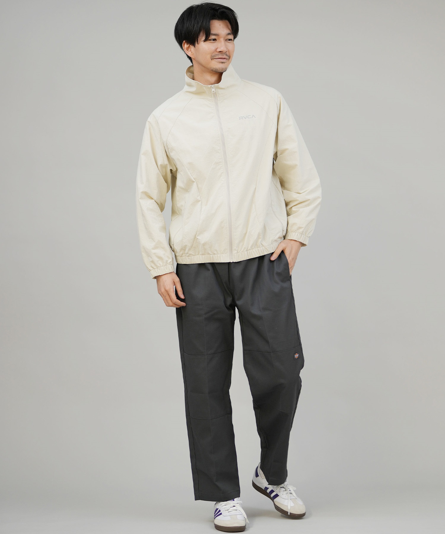 RVCA ルーカ ナイロン ジャケット メンズ シンプル ロゴ MIL NYLON JACKET BF042-755(BLK-M)