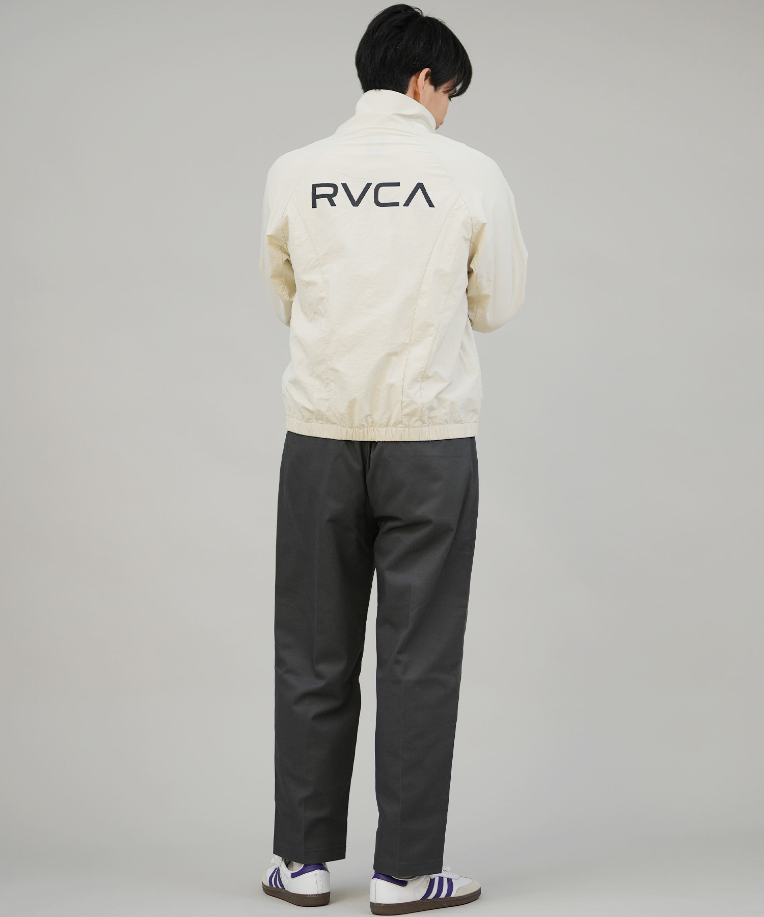 RVCA ルーカ ナイロン ジャケット メンズ シンプル ロゴ MIL NYLON JACKET BF042-755(BLK-M)
