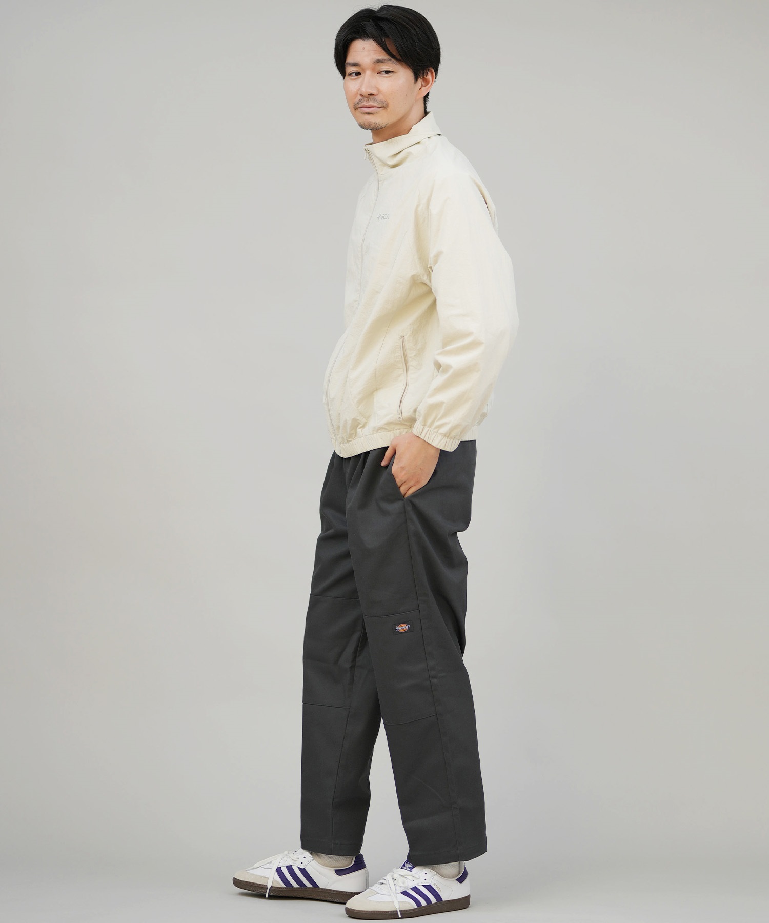 RVCA ルーカ ナイロン ジャケット メンズ シンプル ロゴ MIL NYLON JACKET BF042-755(BLK-M)