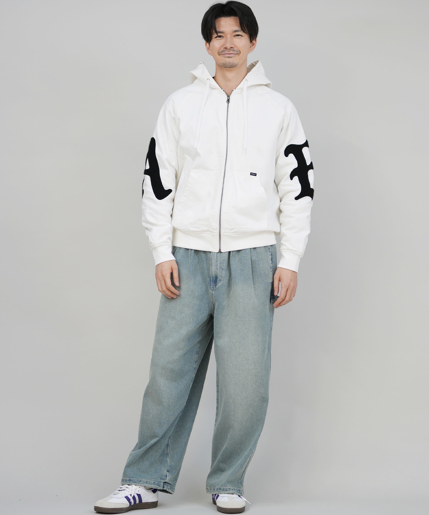 RVCA ルーカ ジャケット メンズ シンプル バックプリント ロゴ 