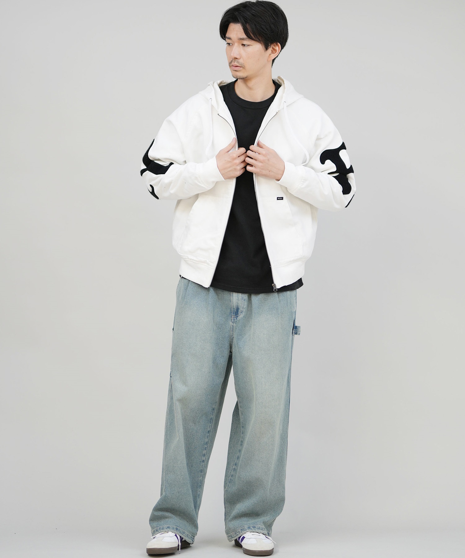 RVCA ルーカ ジャケット メンズ シンプル バックプリント ロゴ