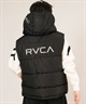 RVCA ルーカ ダウン ベスト メンズ シンプル バックプリント ロゴ WOLDWIDE BK ARCH ZIPHD JK BF042-762(BLK-S)