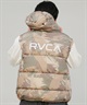 RVCA ルーカ ダウン ベスト メンズ シンプル バックプリント ロゴ WOLDWIDE BK ARCH ZIPHD JK BF042-762(BLK-S)