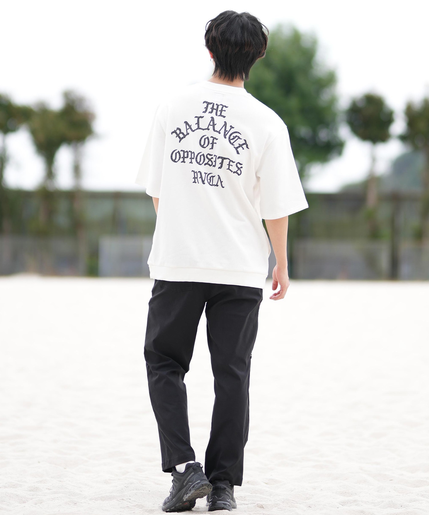 RVCA ルーカ メンズ 半袖 Tシャツ 半袖スウェットTシャツ バックプリント BF041-007(BLK-S)