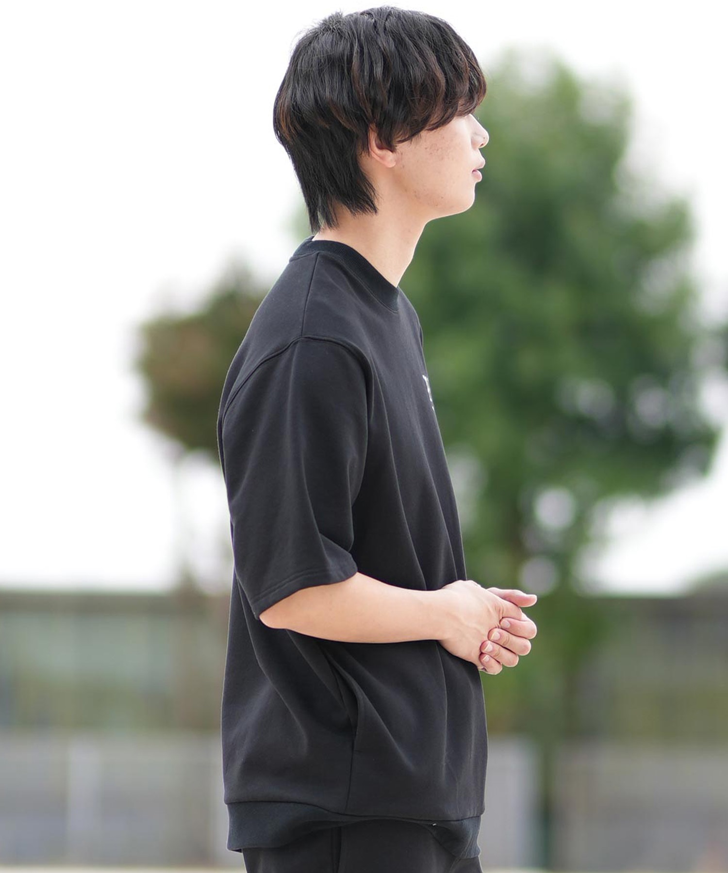 RVCA ルーカ メンズ 半袖 Tシャツ 半袖スウェットTシャツ バックプリント BF041-007(BLK-S)