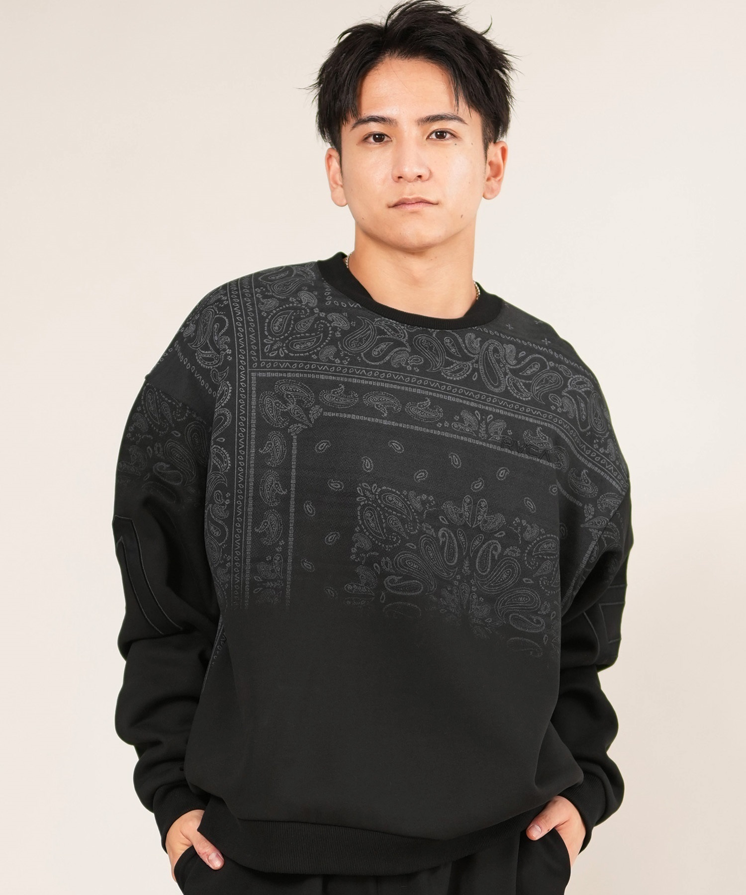 RVCA ルーカ トレーナー スウェット メンズ バックプリント FADE BACK SIDE ARCH BF042-001(BBB-S)