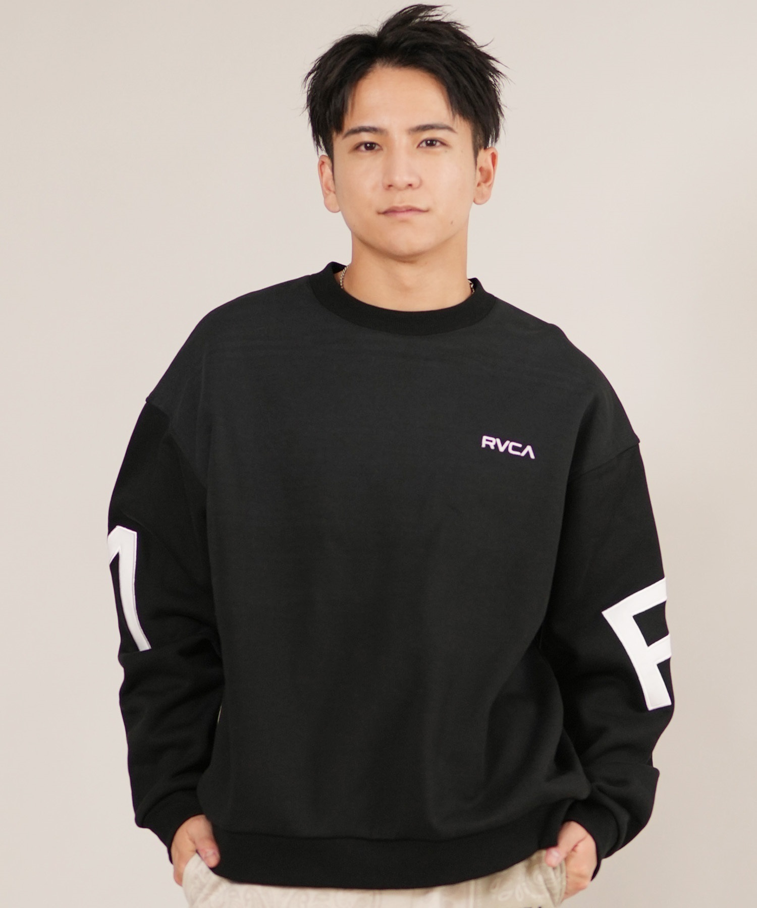 RVCA ルーカ トレーナー スウェット メンズ バックプリント FADE BACK SIDE ARCH BF042-001(BBB-S)