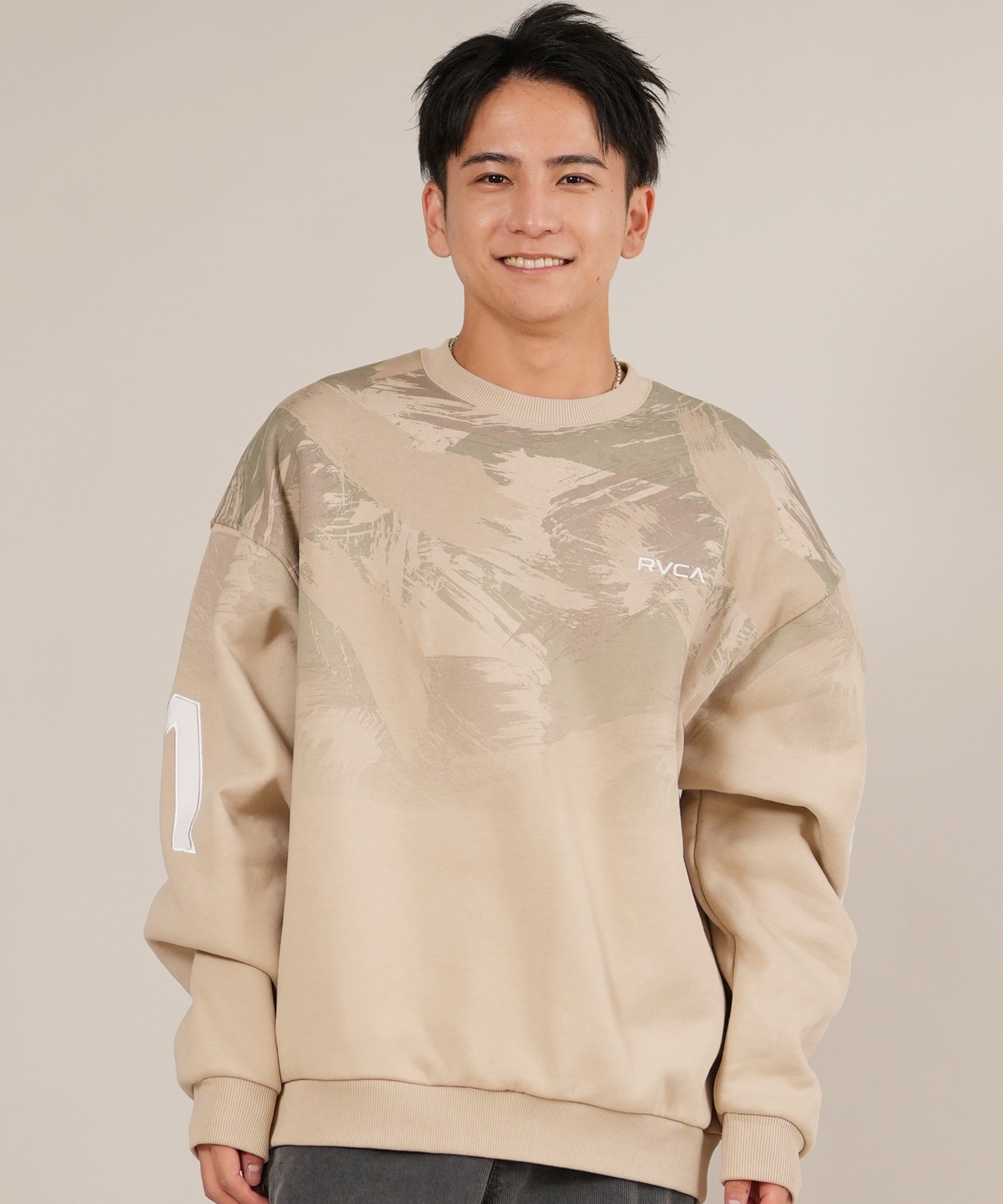 RVCA ルーカ トレーナー スウェット メンズ バックプリント FADE BACK SIDE ARCH BF042-001(BBB-S)