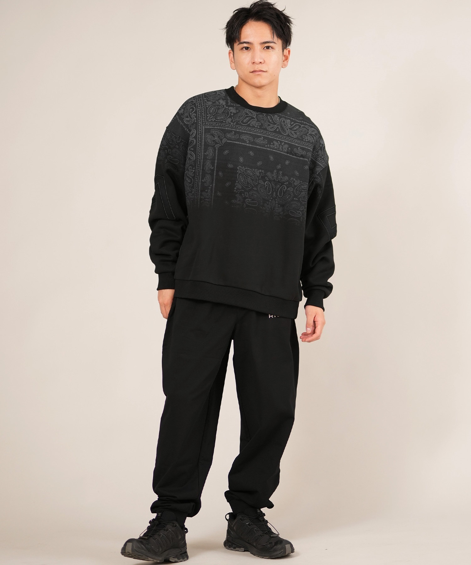 RVCA ルーカ トレーナー スウェット メンズ バックプリント FADE BACK SIDE ARCH BF042-001(BBB-S)