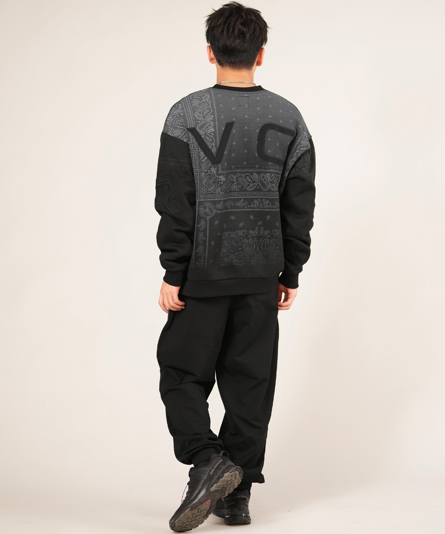 RVCA ルーカ トレーナー スウェット メンズ バックプリント FADE BACK SIDE ARCH BF042-001(BBB-S)