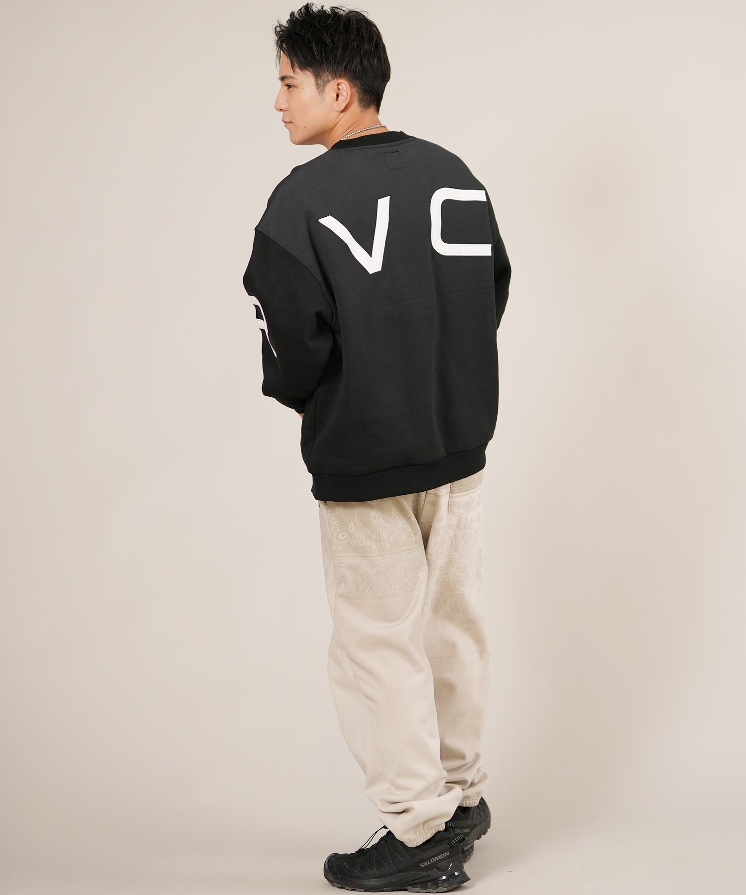 RVCA ルーカ トレーナー スウェット メンズ バックプリント FADE BACK SIDE ARCH BF042-001(BBB-S)