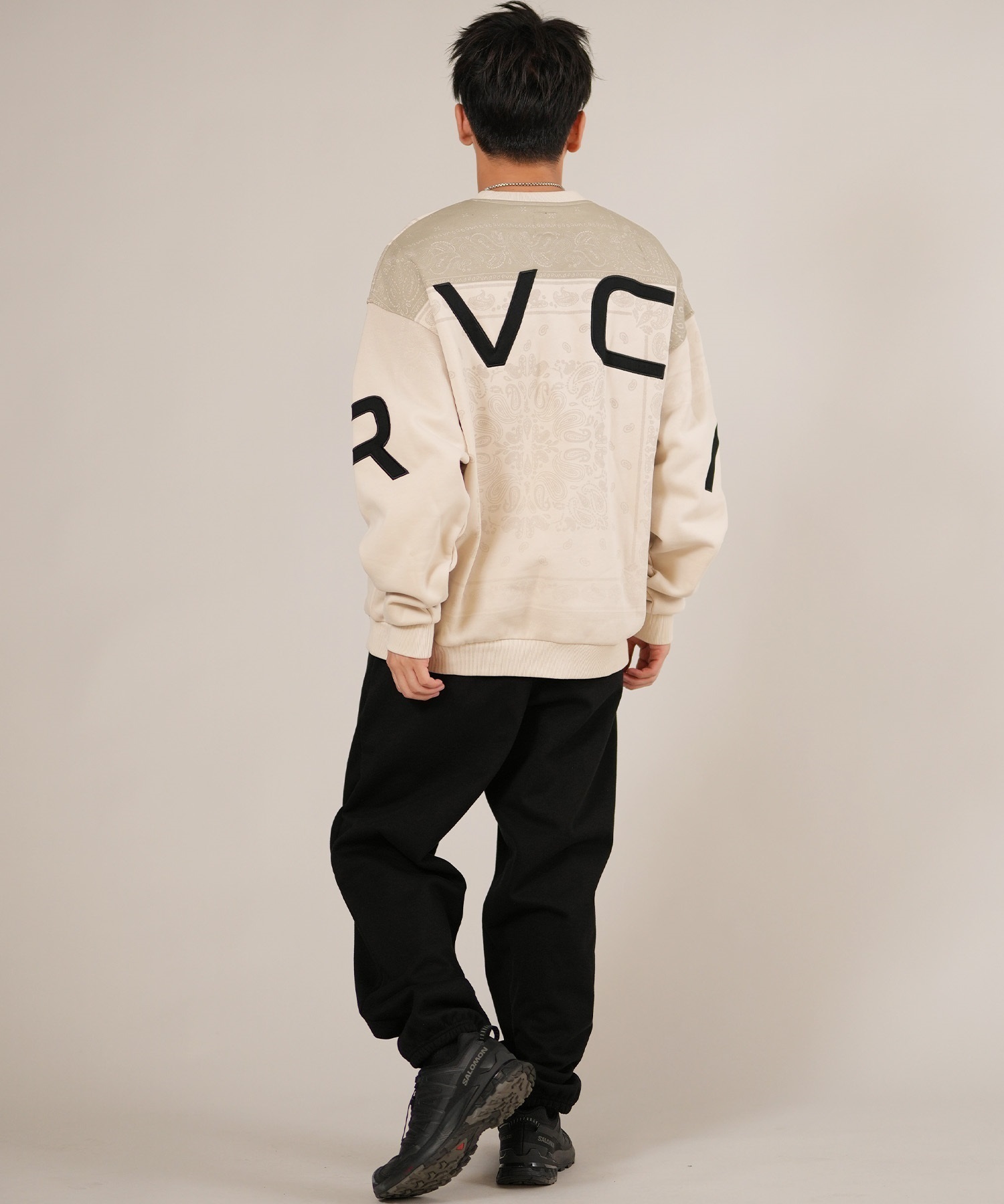 RVCA ルーカ トレーナー スウェット メンズ バックプリント FADE BACK SIDE ARCH BF042-001(BBB-S)