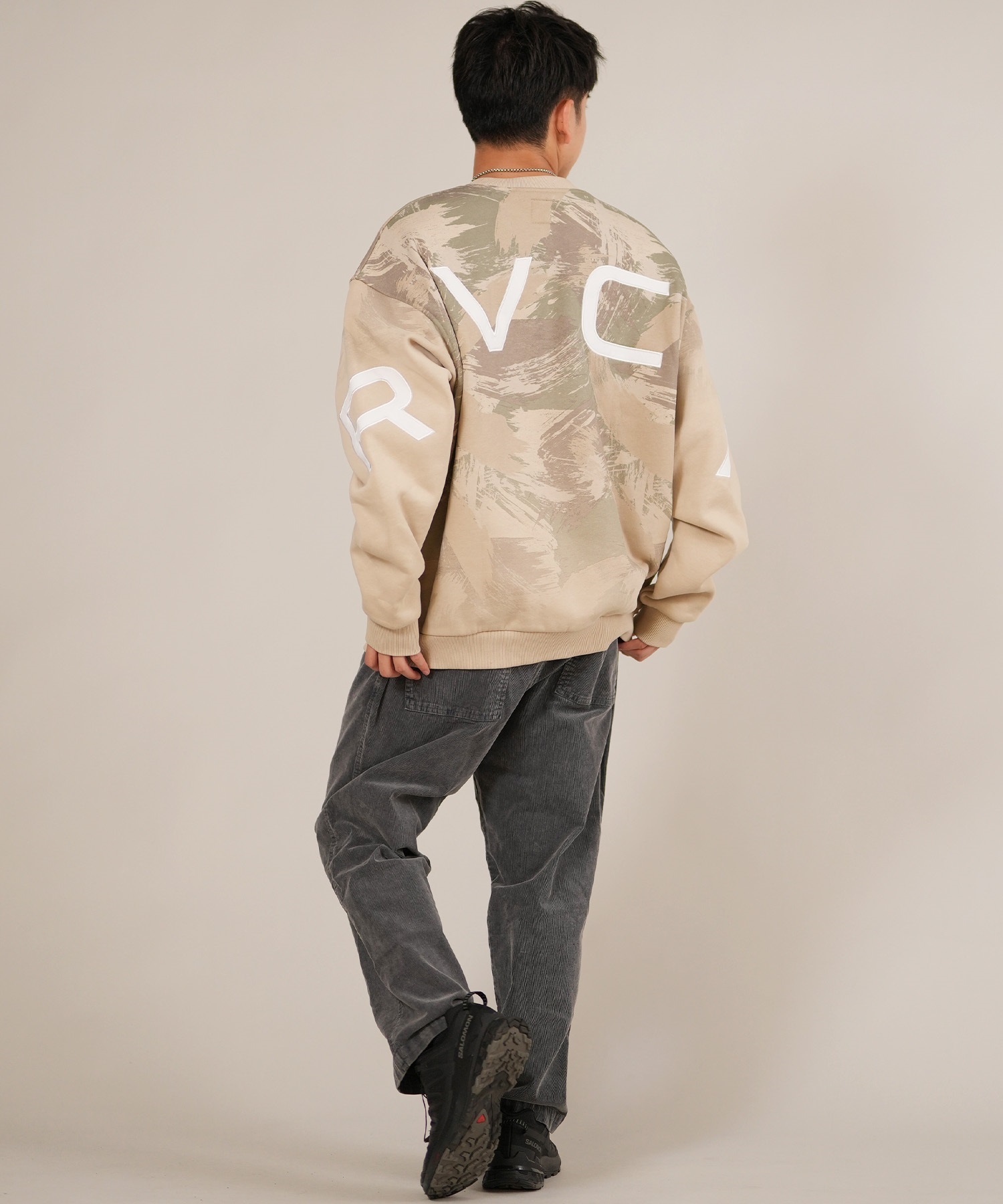 RVCA ルーカ トレーナー スウェット メンズ バックプリント FADE BACK SIDE ARCH BF042-001(BBB-S)