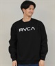 RVCA ルーカ トレーナー スウェット メンズ シンプル ロゴ BIG RVCA FADE CR BF042-002(BLK-S)