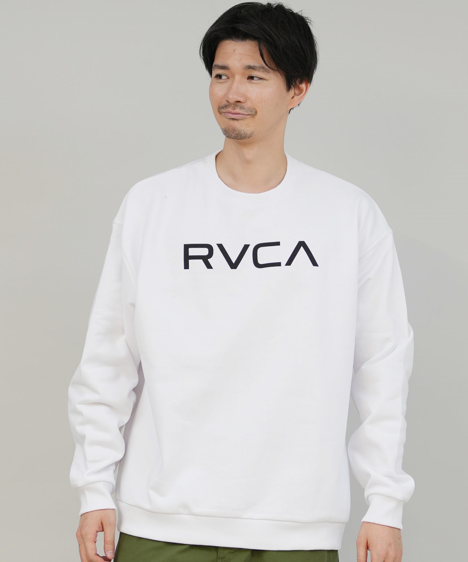 RVCA ルーカ トレーナー スウェット メンズ シンプル ロゴ BIG RVCA FADE CR BF042-002(BLK-S)
